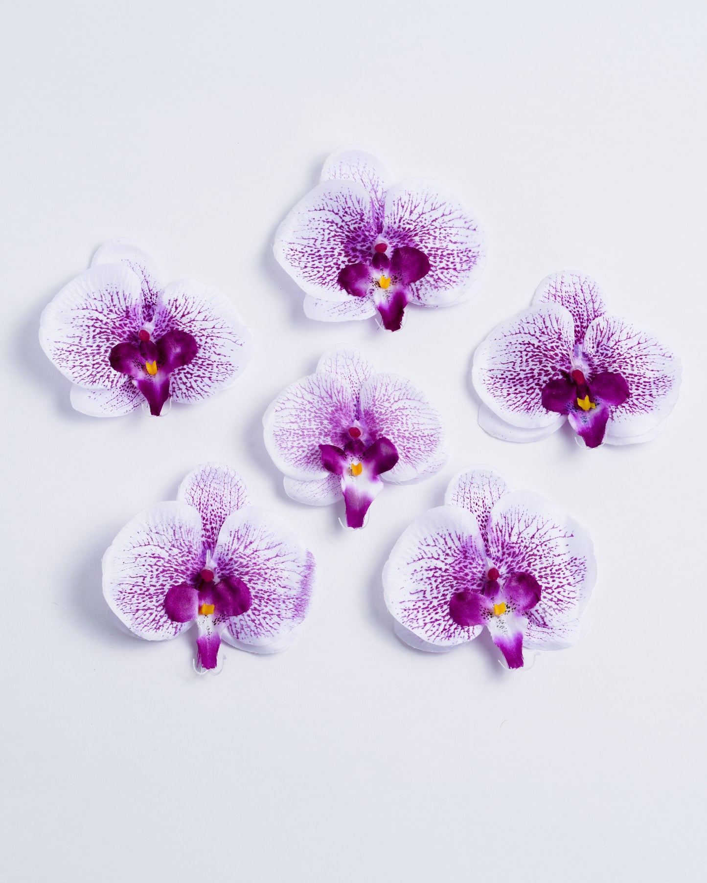 6 orchid flower pins