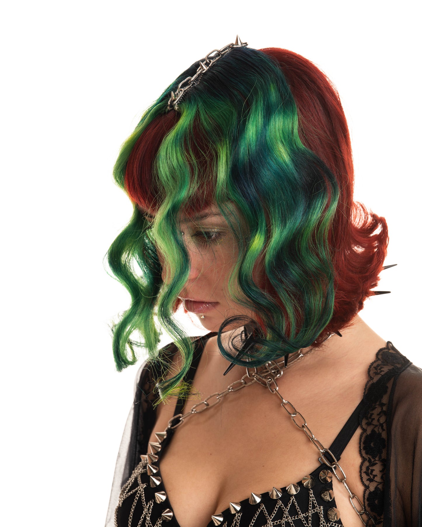 model wears seaglasy bussi side profile